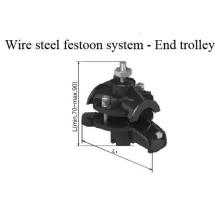 Wire Steel Festoon System - End Trolley for Round Cable